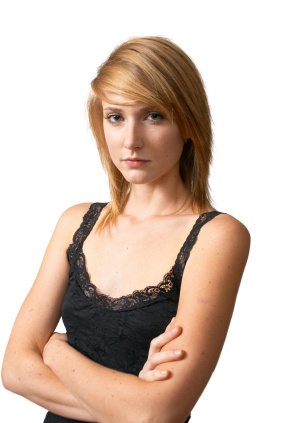 body language-angry young woman